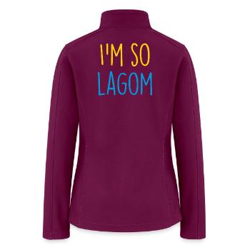 I'm so Lagom - Women’s Soft Shell Jacket - raspberry - Back