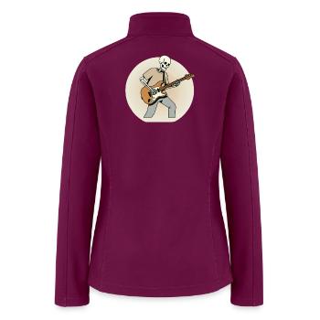 Skeleton Guitarist on Stage - Women’s Soft Shell Jacket - raspberry - Back