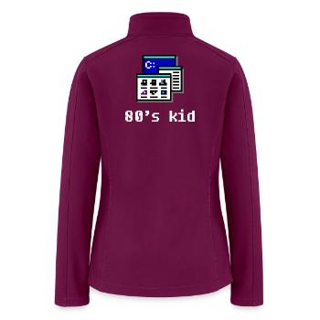 1980's kid — Pixel-Art icon - Women’s Soft Shell Jacket - raspberry - Back