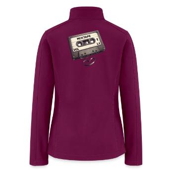 Vintage Mixtape Cassette - 90s Nostalgia - Women’s Soft Shell Jacket - raspberry - Back