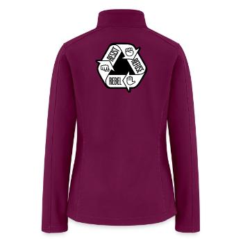 Resist Refuse Rebel - Women’s Soft Shell Jacket - raspberry - Back