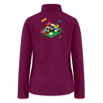 Brick Block Playground - Women’s Soft Shell Jacket - raspberry - Back