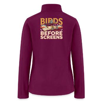 birds before screens - Women’s Soft Shell Jacket - raspberry - Back