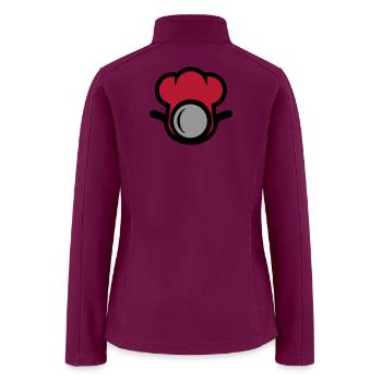 Chef Hat Restaurant Catering Food Truck - Women’s Soft Shell Jacket - raspberry - Back