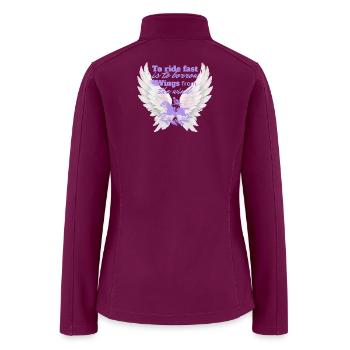 Wings from the Wind Ride Fast - Women’s Soft Shell Jacket - raspberry - Back