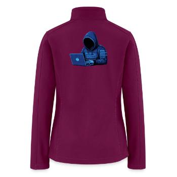 Cyberpunk Hacker | Coder & Tech Aesthetic stuffs - Women’s Soft Shell Jacket - raspberry - Back