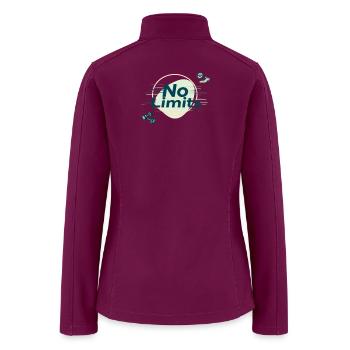 No Limits Fitness - Women’s Soft Shell Jacket - raspberry - Back