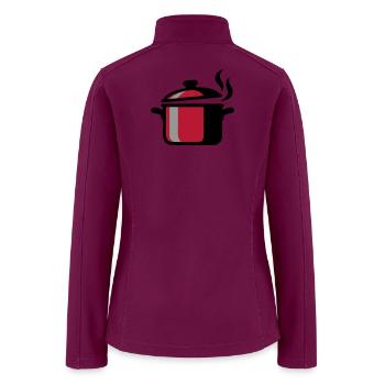 Cooking Pot Chef Restaurant Catering Crew - Women’s Soft Shell Jacket - raspberry - Back
