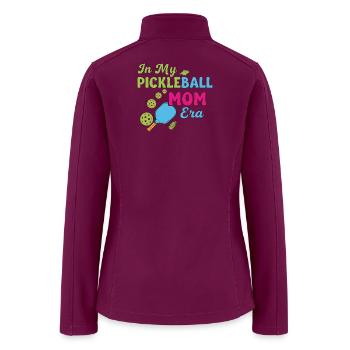 In Pickleball Mom Era - Women’s Soft Shell Jacket - raspberry - Back