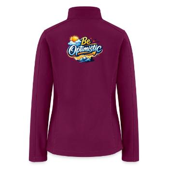 Be Optimistic Mountain Sunrise - Women’s Soft Shell Jacket - raspberry - Back