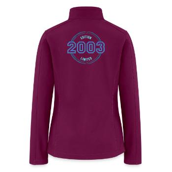 Year of birth: 2003 - Women’s Soft Shell Jacket - raspberry - Back
