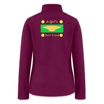 A Girl's Best Friend - Women’s Soft Shell Jacket - raspberry - Back