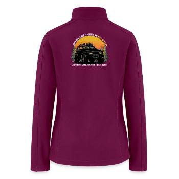 GO_WHERE_THERE_IS NO ROAD - Women’s Soft Shell Jacket - raspberry - Back