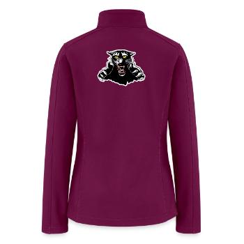 Black Panther Claw Design - Women’s Soft Shell Jacket - raspberry - Back