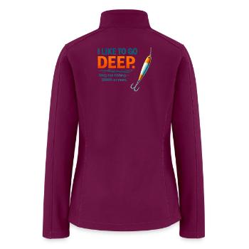 Deep Sea Fishing Depths Tee - Women’s Soft Shell Jacket - raspberry - Back