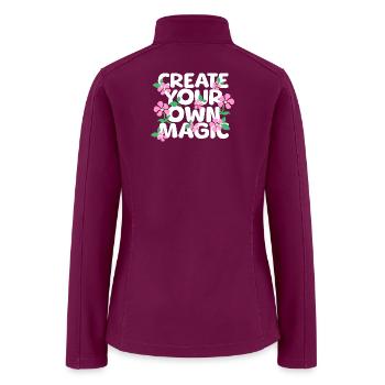 Create Your Own Magic - Women’s Soft Shell Jacket - raspberry - Back