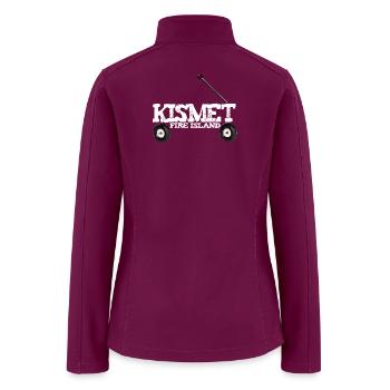 Kismet Fire Island Red Wagon summer share beach  - Women’s Soft Shell Jacket - raspberry - Back