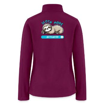 Sloth Mode Activated - Women’s Soft Shell Jacket - raspberry - Back