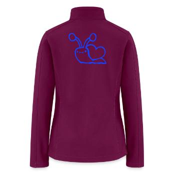 Snail Heart Shell Sweet Love Romantic Cute Happy - Women’s Soft Shell Jacket - raspberry - Back