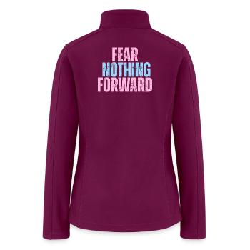 Fear Nothing Forward  - Women’s Soft Shell Jacket - raspberry - Back
