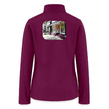 Cooperstown NY - Gift Shop and Restaurants - Women’s Soft Shell Jacket - raspberry - Back