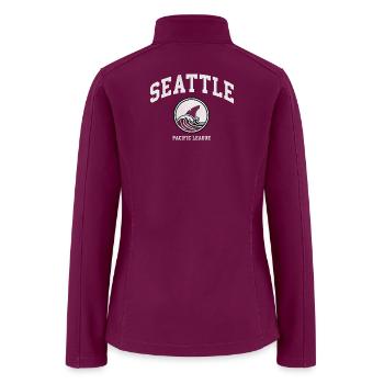 Seattle Wave Pacific League - Women’s Soft Shell Jacket - raspberry - Back