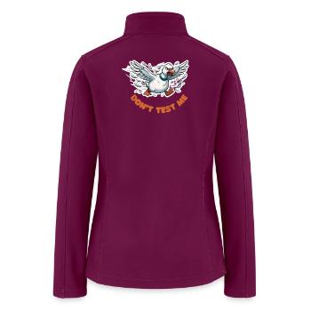 DontTestMe Duck Attitude - Women’s Soft Shell Jacket - raspberry - Back