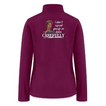 I Don't Repeat Gossip - Women’s Soft Shell Jacket - raspberry - Back