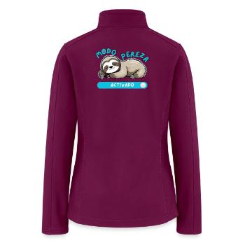 Sloth Activated Logo - Women’s Soft Shell Jacket - raspberry - Back