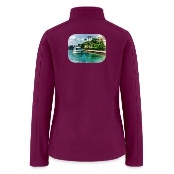 Nassau, Bahamas - Ferry to Paradise Island - Women’s Soft Shell Jacket - raspberry - Back