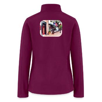 Annapolis MD - Restaurant On State Circle - Women’s Soft Shell Jacket - raspberry - Back