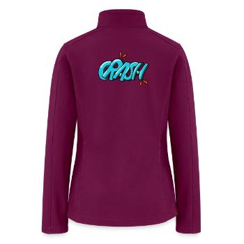 Crash Splash Comic Burst - Women’s Soft Shell Jacket - raspberry - Back