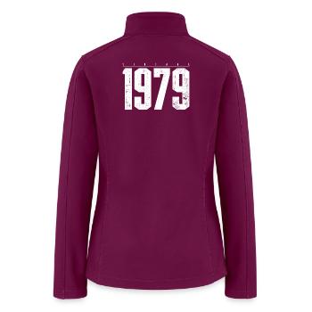 1979 Bold Year Emblem - Women’s Soft Shell Jacket - raspberry - Back