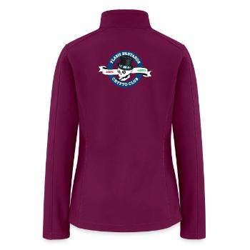 Flash Bastards Crypto Club. - Women’s Soft Shell Jacket - raspberry - Back