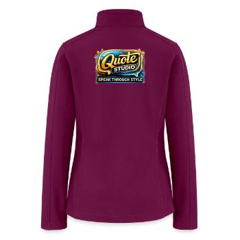 Quote Studio Speak Through Style - Women’s Soft Shell Jacket - raspberry - Back
