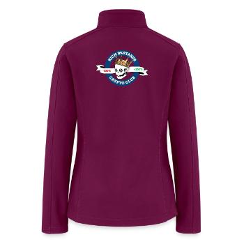 Rich Bastards Crypto Club for Crypto Kings - Women’s Soft Shell Jacket - raspberry - Back