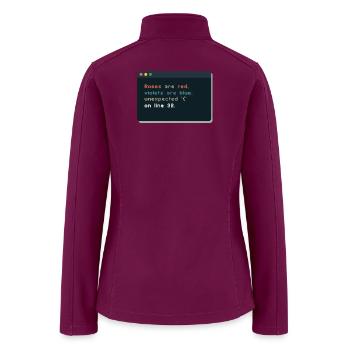 Programmer Poem Coding Humor Design - Women’s Soft Shell Jacket - raspberry - Back