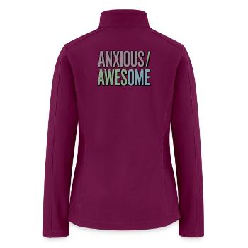 Anxious/Awesome Gradient - Women’s Soft Shell Jacket - raspberry - Back