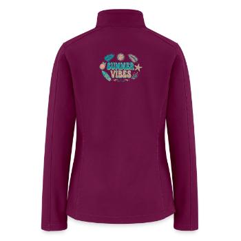 Summer Vibes Retro Tropics - Women’s Soft Shell Jacket - raspberry - Back