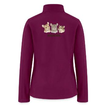Mice Squeak Funny Mouse Lover Funny Squeak - Women’s Soft Shell Jacket - raspberry - Back