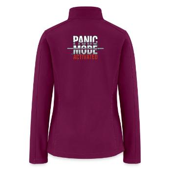 Panic Mode Activated - Glitch Style - Women’s Soft Shell Jacket - raspberry - Back