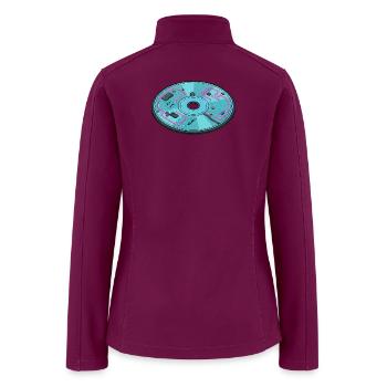 Digital Future Computer 90s Retro Design - Women’s Soft Shell Jacket - raspberry - Back
