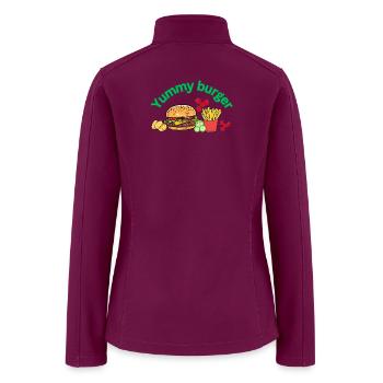 Yummy Burger | Leckerer Burger - Women’s Soft Shell Jacket - raspberry - Back
