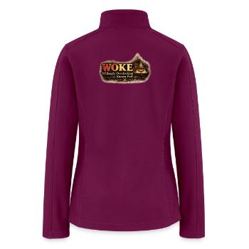 WOKE Acronym - Women’s Soft Shell Jacket - raspberry - Back