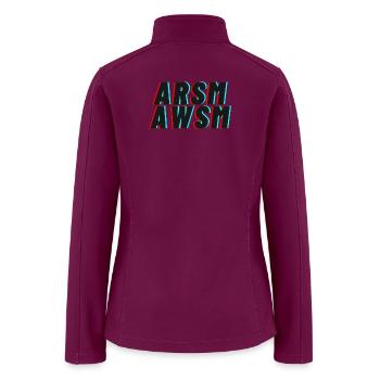 ARSM_GLITCH - Women’s Soft Shell Jacket - raspberry - Back