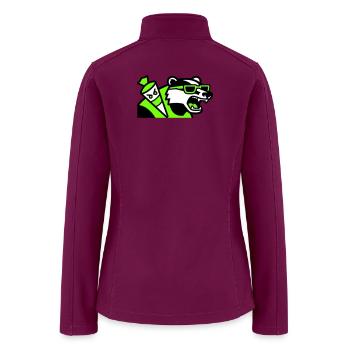 Badger School Cone Mascot - Women’s Soft Shell Jacket - raspberry - Back