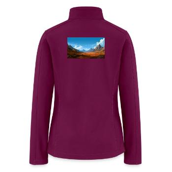 Crimson Desert Canyon Vista - Women’s Soft Shell Jacket - raspberry - Back