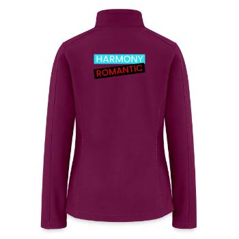 Harmony Romance Typography - Women’s Soft Shell Jacket - raspberry - Back