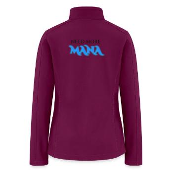 Need More Mana Neon Typography - Women’s Soft Shell Jacket - raspberry - Back