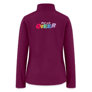 Here and queer! - Women’s Soft Shell Jacket - raspberry - Back